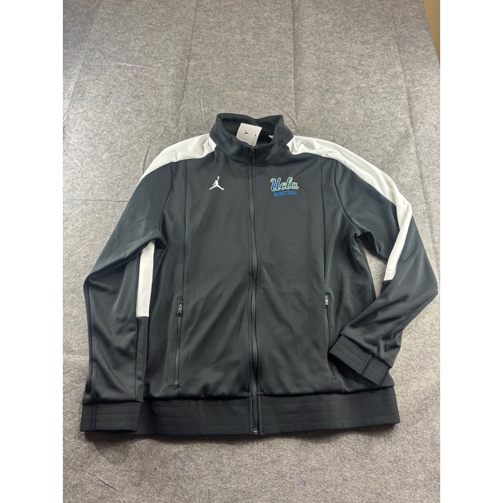 Jordan UCLA Bruins Basketball Track Jacket Mens XL Black Full Zip CN5342-012 NEW